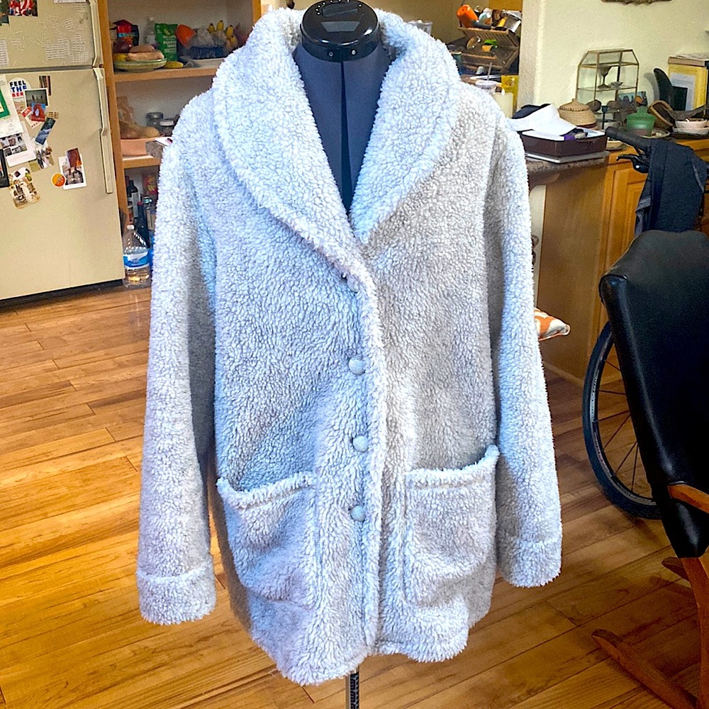 Vintage Yotes Sherpa Short Trench Sz Large💛✨🌸